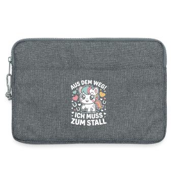 En s’écartant vers les chevaux des écuries - Sacoche pour ordinateur portable 13 pouces - gris chiné - Devant