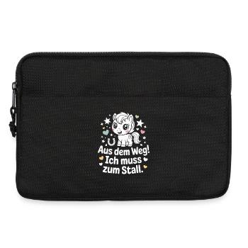 Riding out of the way to the stable horse girl horses - Laptop bag 13" - black - Front
