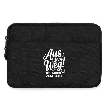 Riding out of the way to the stable horse girl horses - Laptop bag 13" - black - Front