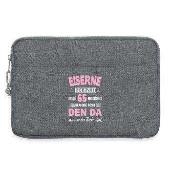65 Years Relationship Anniversary Wedding Day Iron - Laptop bag 13" - heather grey - Front