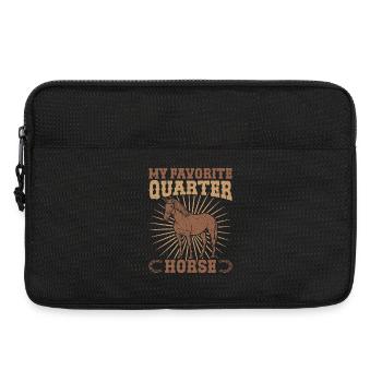 Cavalier amateur de chevaux QUART Équitation anglaise - Sacoche pour ordinateur portable 13 pouces - noir - Devant