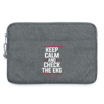 Cardiac Tech Keep Calm And Check The Cath Lab - Laptop bag 13" - heather grey - Front