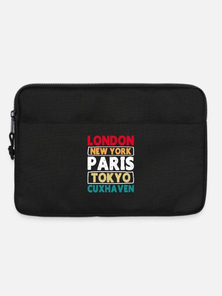 North Sea LONDON NEW YORK PARIS TOKYO CUXHAVEN - Laptop bag 13" - black