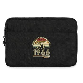 Cadeau d’anniversaire original rétro vintage de 1966 - Sacoche pour ordinateur portable 13 pouces - noir - Devant
