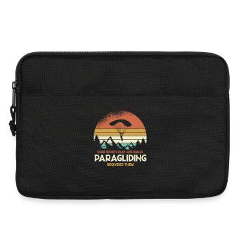 Motif du parapente au coucher du soleil - Sacoche pour ordinateur portable 13 pouces - noir - Devant