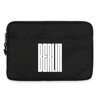 Berlin city typographic design - Laptop bag 13" - black - Front