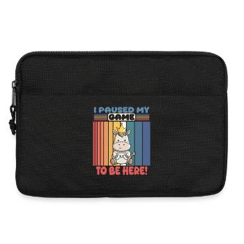 i paused my game to be here - zocken - Laptop bag 13" - black - Front