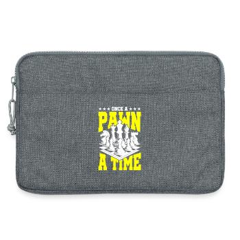 Once A Pawn A Time – Schach Shirt - Laptoptasche 13" - Grau meliert - Vorne