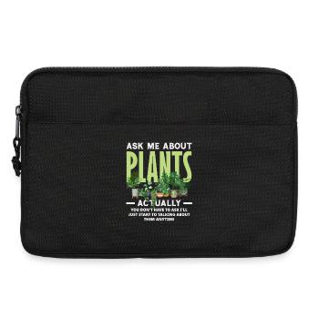 Demandez-moi ce que vous avez sur les plantes et les amoureux des plantes - Sacoche pour ordinateur portable 13 pouces - noir - Devant