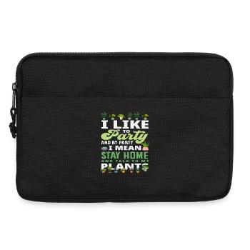J’aime faire la fête Drôle d’amoureuse des plantes - Sacoche pour ordinateur portable 13 pouces - noir - Devant