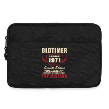55. Geburtstag Geschenk Oldtimer Januar 1971 - Laptoptasche 13" - Schwarz - Vorne