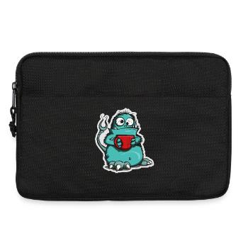 Monstre du café dans un style de bande dessinée - Sacoche pour ordinateur portable 13 pouces - noir - Devant