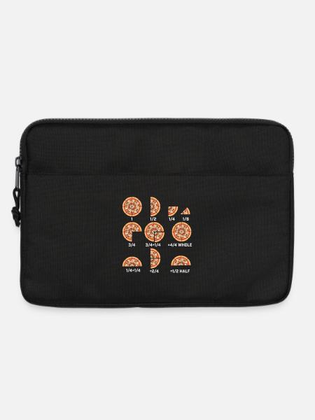 Mathematische Gleichungen Pizzastück lustiges Essen - Laptoptasche 13" - Schwarz