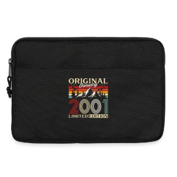25. Geburtstag Original Januar Jahrgang 2001 - Laptoptasche 13" - Schwarz - Vorne
