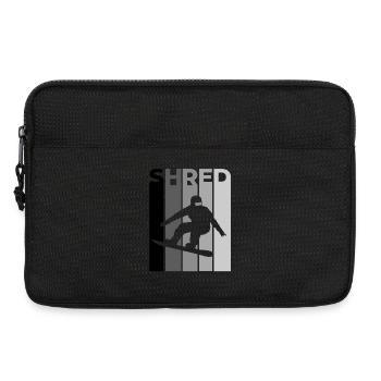 SHRED Snowboarder – Diction et action sur le snowboard - Sacoche pour ordinateur portable 13 pouces - noir - Devant