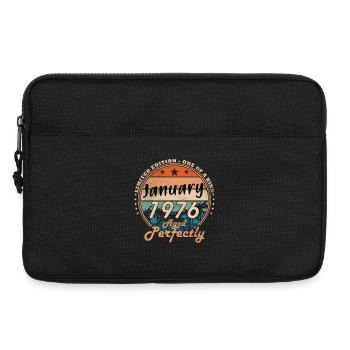 Januar 1976 Vintage-Retro-Geburtstagsgeschenk - Laptoptasche 13" - Schwarz - Vorne