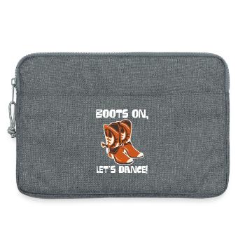 Boots On: Tanzende Cowboy-Stiefel - Laptoptasche 13" - Grau meliert - Vorne