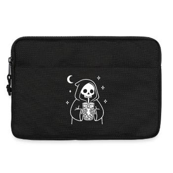 Grim Reaper with Bubble-Eye Tea - Laptop bag 13" - black - Front