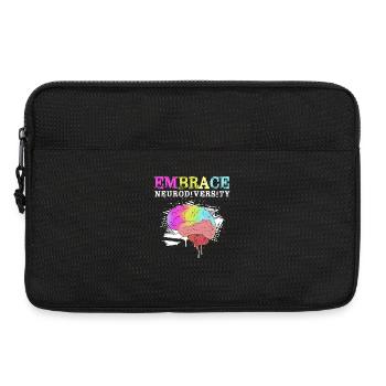 Autism, Autistic, ADHD, Asperger's, Neurodiversity - Laptop bag 13" - black - Front