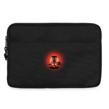 Disc Golf Basket Sunset Flying Disc Mountain Szene - Laptoptasche 13" - Schwarz - Vorne