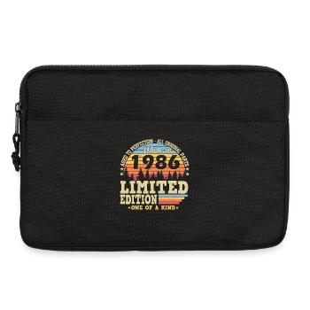 1986-Jahrgang-Vintage-Retro-Geburtstag-Geschenk - Laptoptasche 13" - Schwarz - Vorne