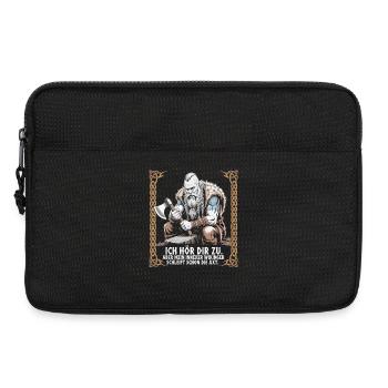 Légende viking viking marin Odin Raven Fighter - Sacoche pour ordinateur portable 13 pouces - noir - Devant