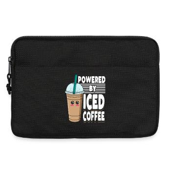 Graphique pastel de café glacé Kawaii mignon - Sacoche pour ordinateur portable 13 pouces - noir - Devant