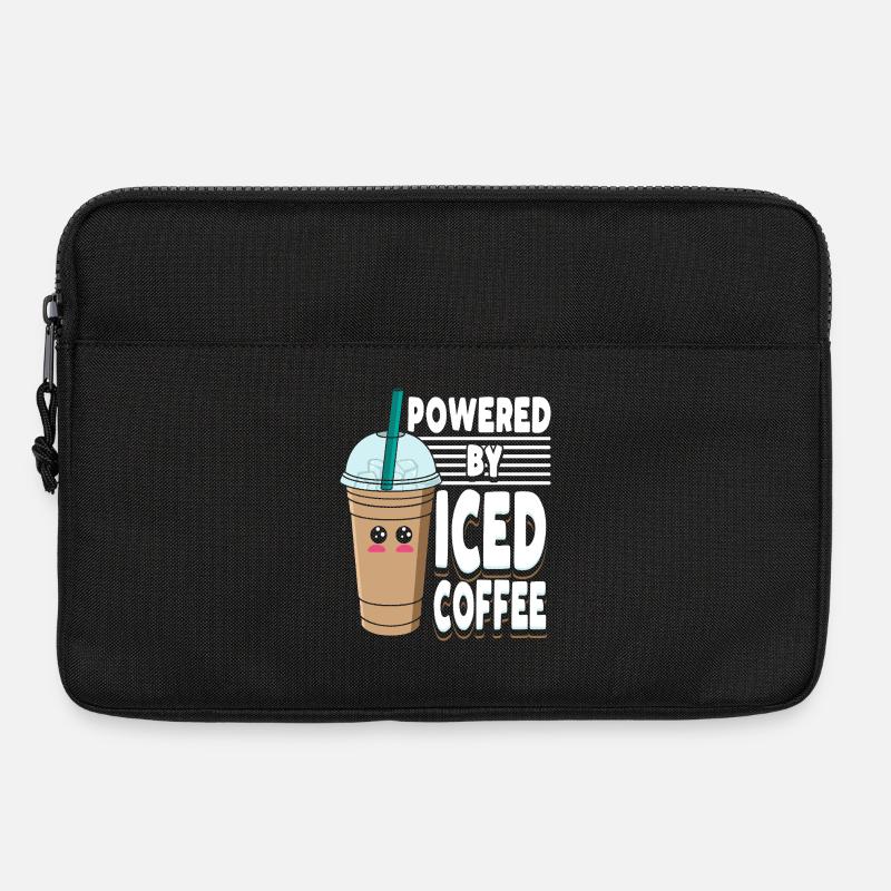 Cute Kawaii Iced Coffee Pastel Drink Graphic - Laptoptasche 13" - Schwarz