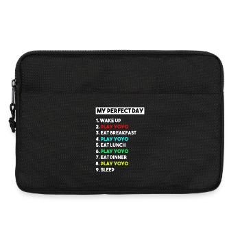 Mon jour parfait joue joueur de yoyo amoureux de yoyo - Sacoche pour ordinateur portable 13 pouces - noir - Devant