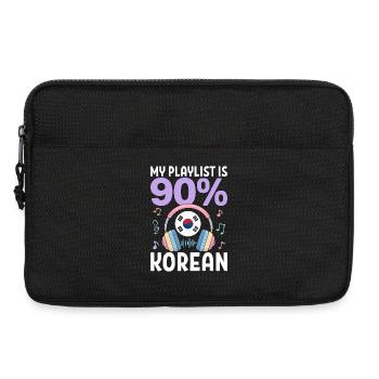 My Playlist Is 90 Percent Korean - Laptoptasche 13" - Schwarz - Vorne