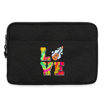 Hawaiian Ukulele Uke Tie Dye Love - Laptoptasche 13" - Schwarz - Vorne