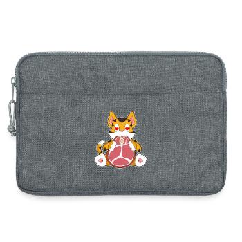 Tiger Fleisch - Laptoptasche 13" - Grau meliert - Vorne