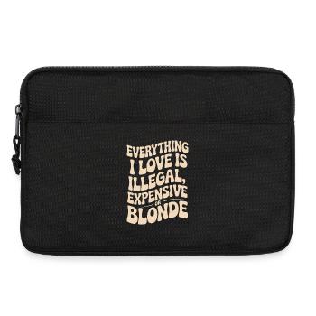 Tout ce que j’aime Illégalement, hommes blonds chers - Sacoche pour ordinateur portable 13 pouces - noir - Devant