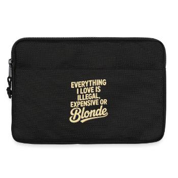 Tout ce que j’aime Illégalement, hommes blonds chers - Sacoche pour ordinateur portable 13 pouces - noir - Devant