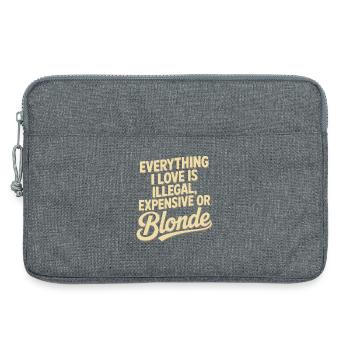 Everything I Love Illegal Expensive Blonde Männer - Laptoptasche 13" - Grau meliert - Vorne