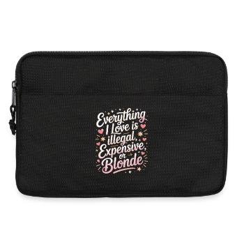 Tout ce que j’aime Illégalement, hommes blonds chers - Sacoche pour ordinateur portable 13 pouces - noir - Devant
