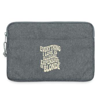 Everything I Love Illegal Expensive Blonde Männer - Laptoptasche 13" - Grau meliert - Vorne