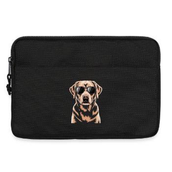 Brauner Labrador  - Laptoptasche 13" - Schwarz - Vorne