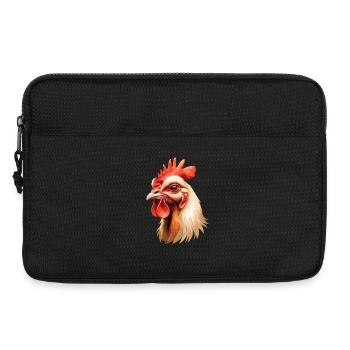 Hahnenkopf Farbexplosion - Laptoptasche 13" - Schwarz - Vorne