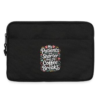 Pediatric Nurse My Patients Are Shorter Kids Nurse - Laptoptasche 13" - Schwarz - Vorne