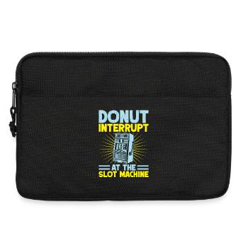 Fan de jeu interrompu un donut au casino The Machine - Sacoche pour ordinateur portable 13 pouces - noir - Devant