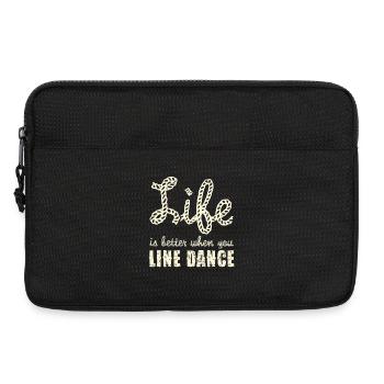 Line Dance Joie de vivre Rope Font - Laptop bag 13" - black - Front