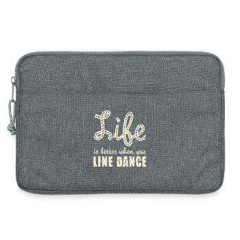 Line Dance Joie de vivre Rope Font - Sacoche pour ordinateur portable 13 pouces - gris chiné - Devant