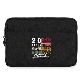 20th Birthday - Wedding Anniversary, Anniversary - Laptop bag 13" - black - Front