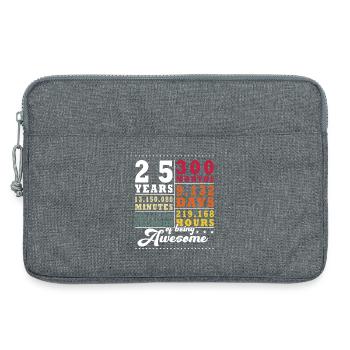25 Jahren 300 Monaten 9.132 Tagen 219.168 Stunden  - Laptoptasche 13" - Grau meliert - Vorne