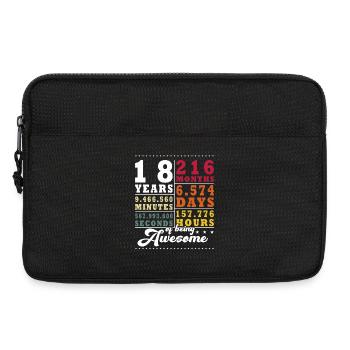 18 ans 216 mois 6574 jours - Sacoche pour ordinateur portable 13 pouces - noir - Devant