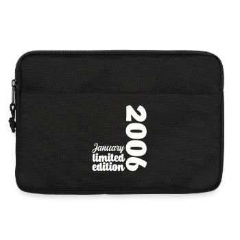 Janvier 2006 Anniversaire Cadeau Vintage Rétro - Sacoche pour ordinateur portable 13 pouces - noir - Devant