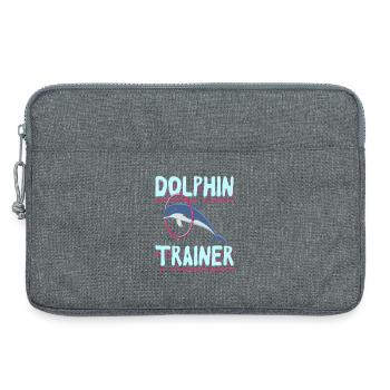 Coach de dauphins Ocean Lover Design - Sacoche pour ordinateur portable 13 pouces - gris chiné - Devant