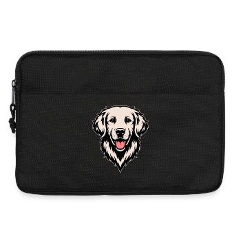 Golden Retriever front coloured - Laptop bag 13" - black - Front