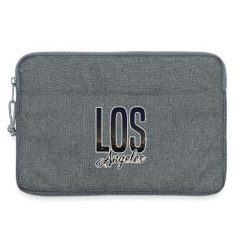 Lettrage de la Skyline de Los Angeles - Sacoche pour ordinateur portable 13 pouces - gris chiné - Devant